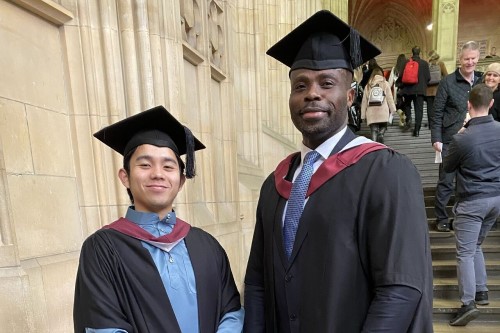 Hazim and Ibanga at graduation 2024